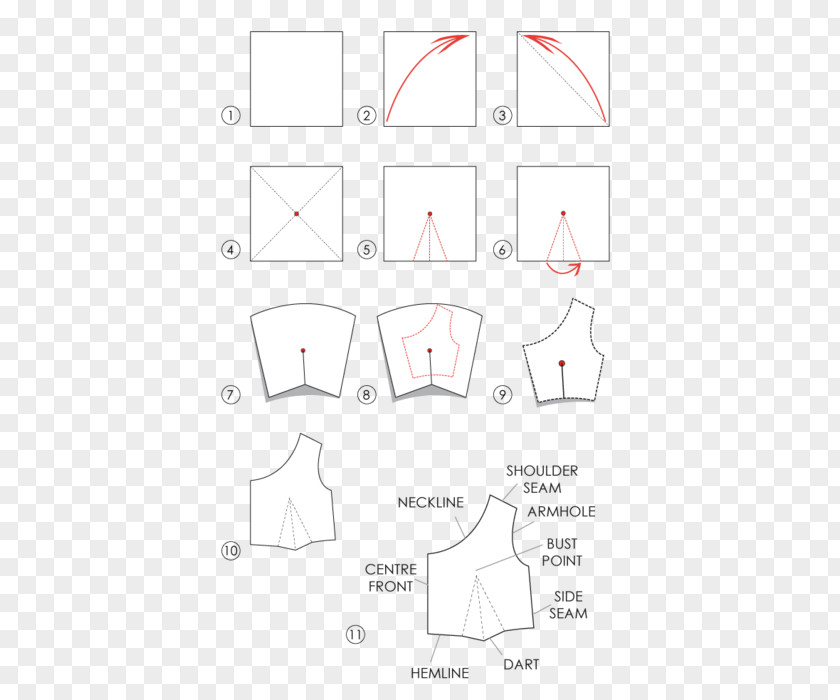 Pattern Making Paper Dart Fashion Design Sewing PNG