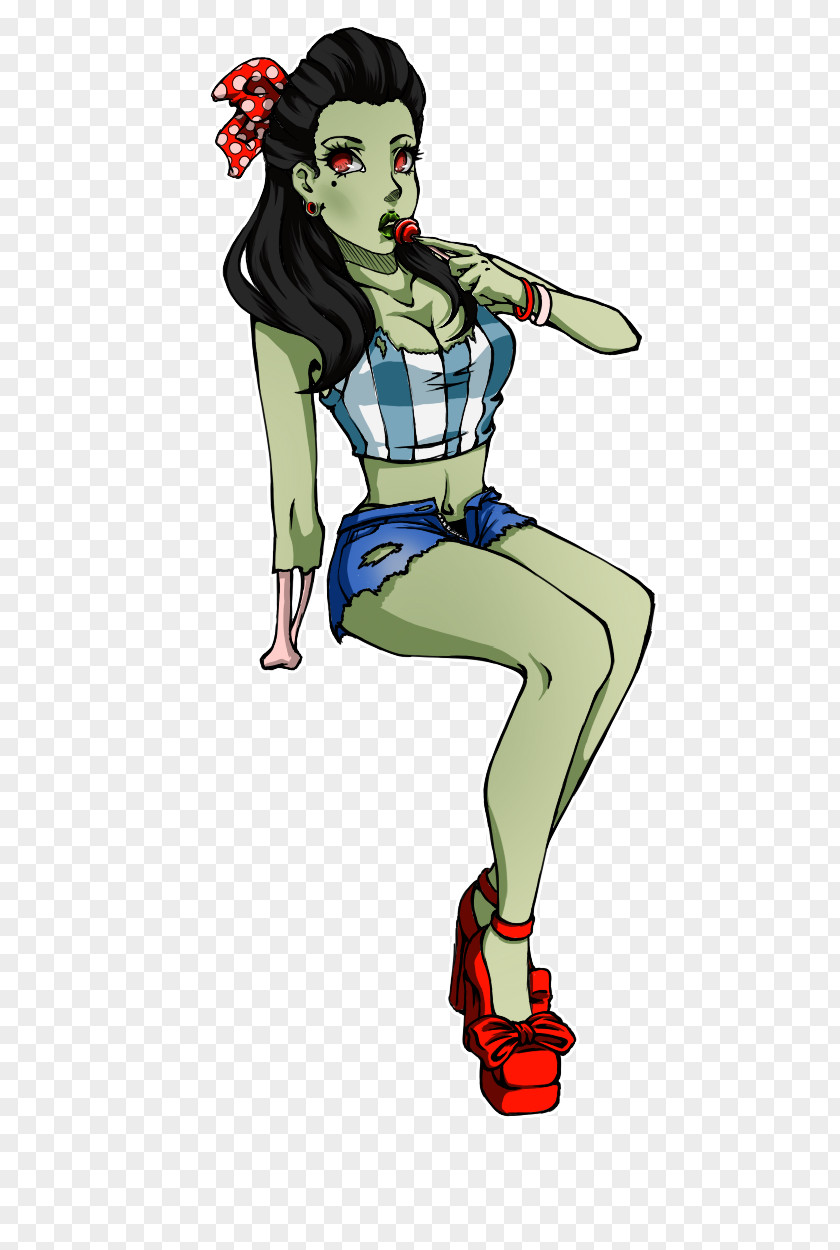 Pin-up Girl Zombie Art PNG girl Art, zombie clipart PNG