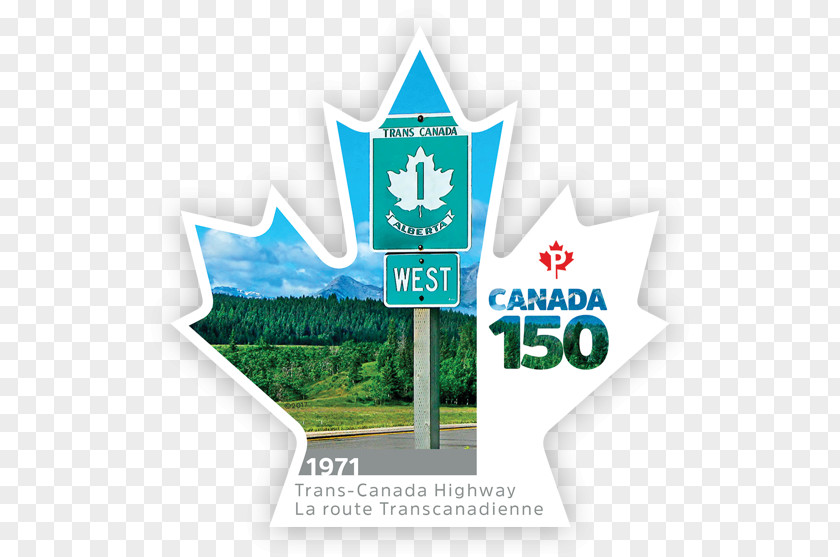 Canada Day Sign 150th Anniversary Of Trans-Canada Highway Postage Stamps Post Mail PNG