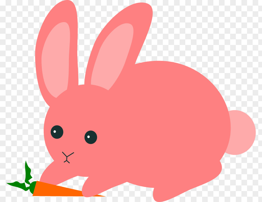 Easter Bunny Pink Background Domestic Rabbit Hare Clip Art PNG