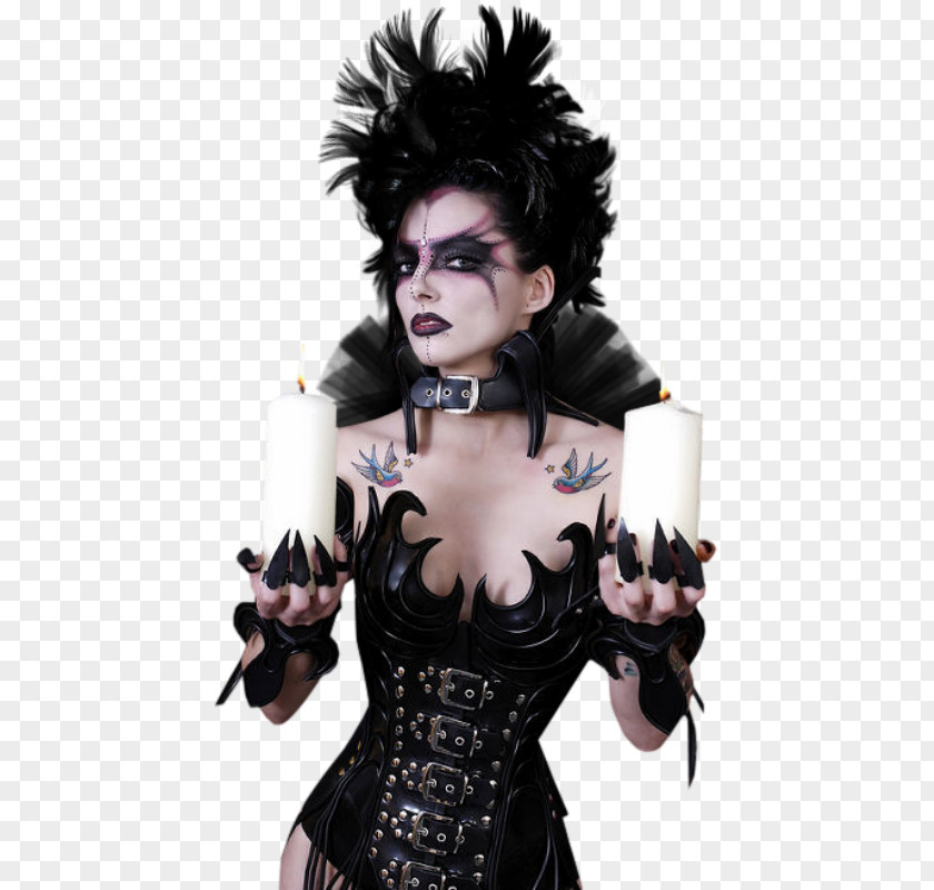 Goth Dress Gothic Fashion Subculture Beauty Art Woman PNG