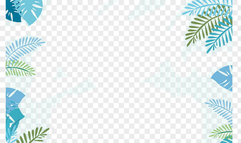 Hand-painted Leaf Frame Material Fundal PNG