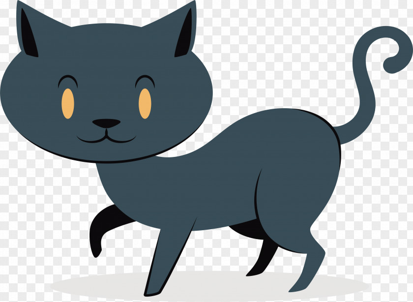 A Cute Black Cat PNG