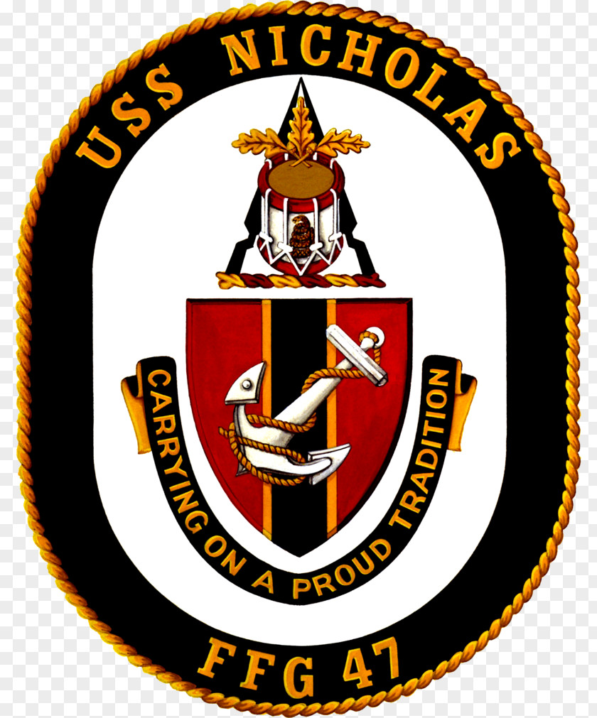 Crest United States Navy USS Nicholas (FFG-47) Oliver Hazard Perry-class Frigate Samuel B. Roberts PNG