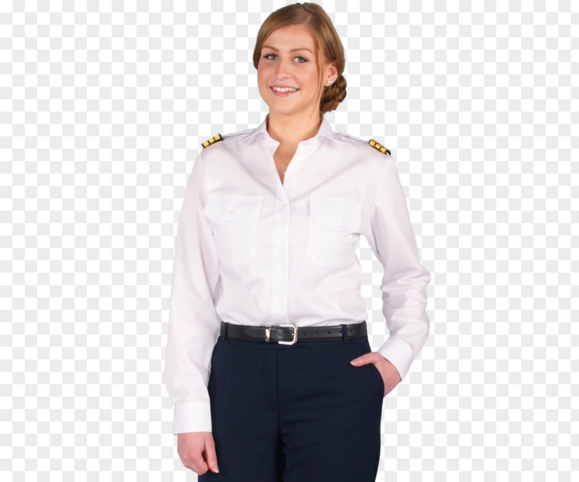 Pilot Uniform Dress Shirt T-shirt Blouse Polo PNG