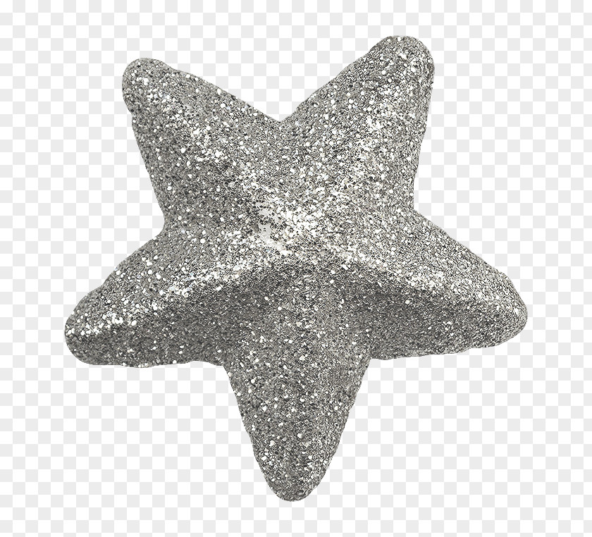 Silver Five-pointed Star Beautiful Clip Art PNG