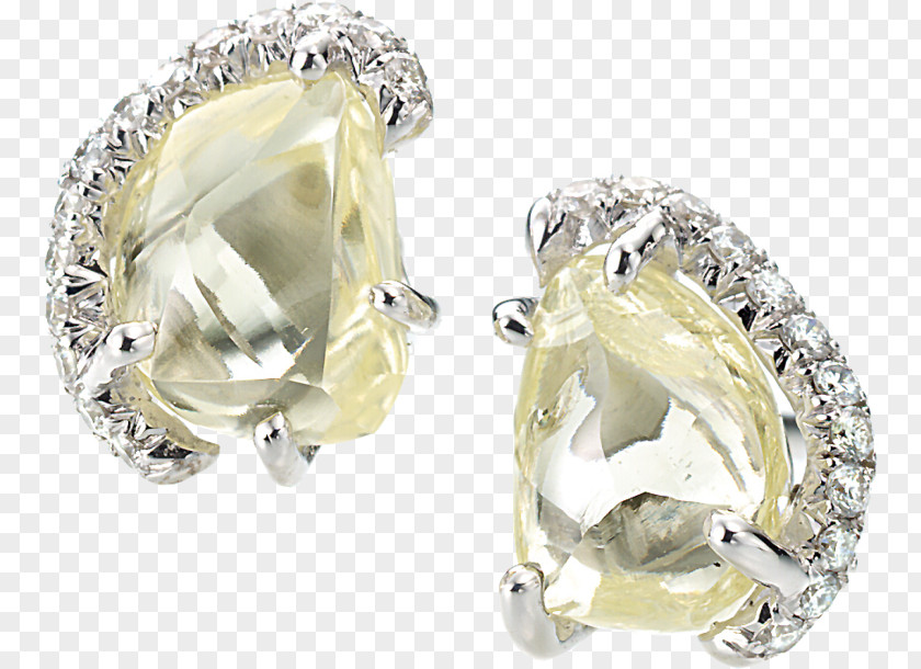 Diamond Earring Rough Jewellery PNG
