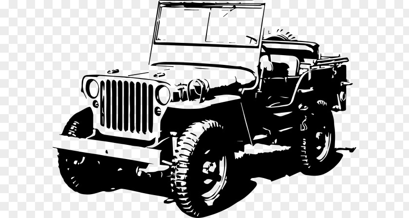 Jeep Wrangler Willys MB Truck Car PNG