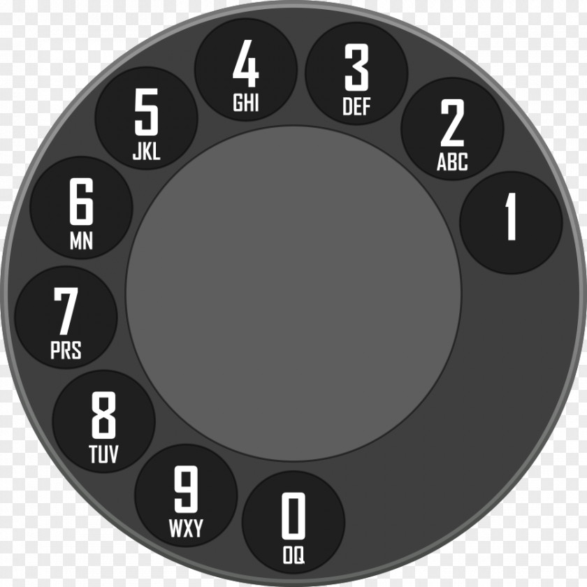 Phone Rotary Dial Dialer Telephone Call PNG