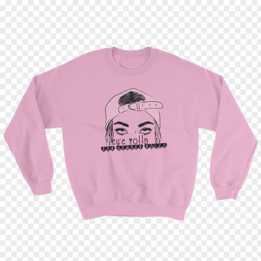 Pink Light T-shirt Hoodie Crew Neck Sleeve Sweater PNG