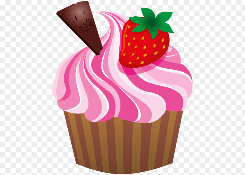 Strawberry Cupcake Cream Cake Sundae Muffin PNG