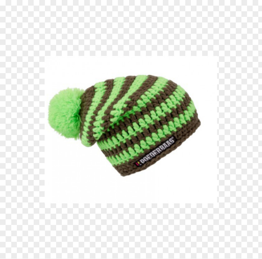 Beanie Knit Cap Green Color PNG