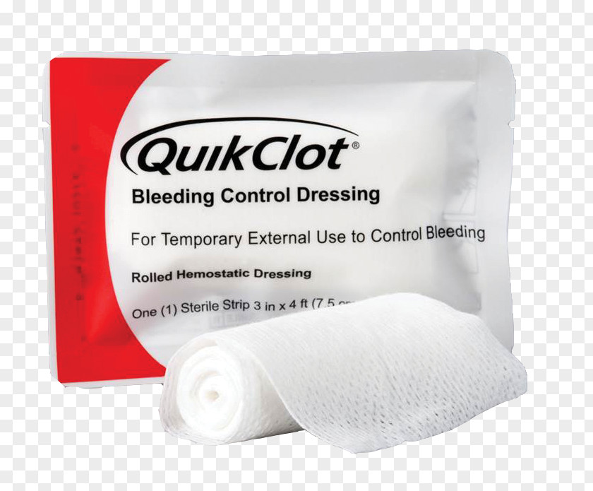 Blood QuikClot Emergency Bleeding Control Dressing Antihemorrhagic PNG