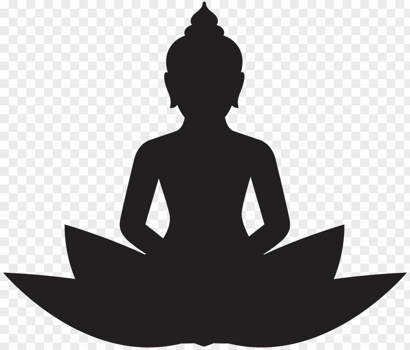 Meditating Buddha Silhouette Clip Art Buddhism Buddhist Meditation PNG