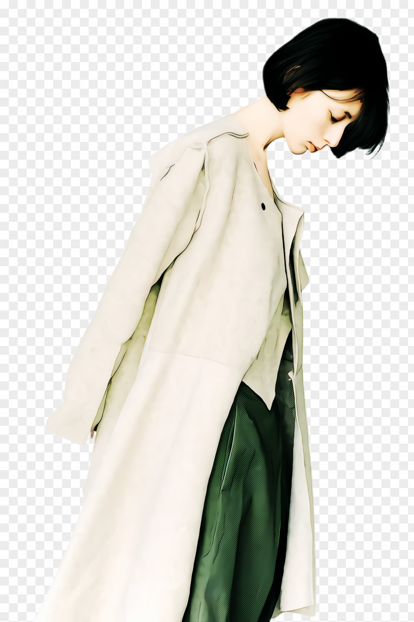 Model Beige Clothing Outerwear Coat Trench Overcoat PNG