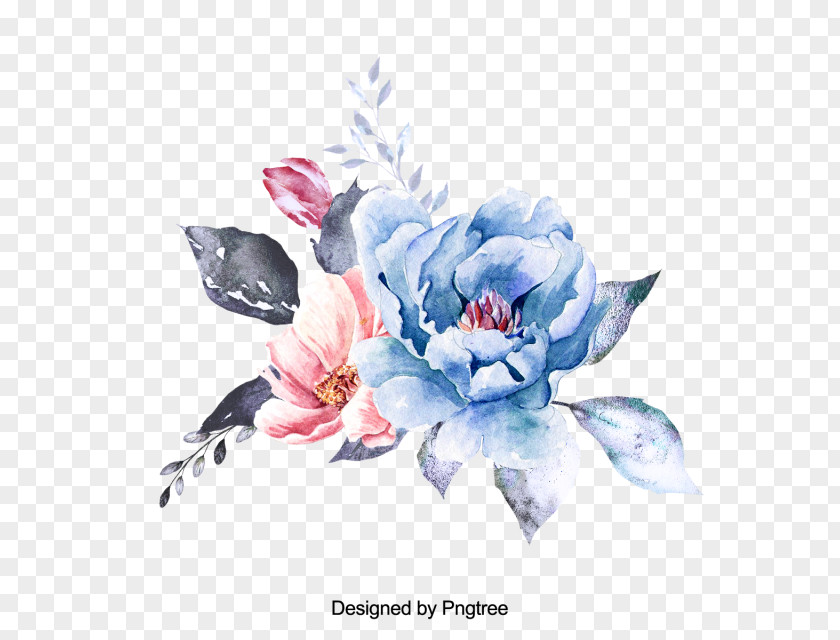 Rose Watercolor Painting Image Vector Graphics PNG
