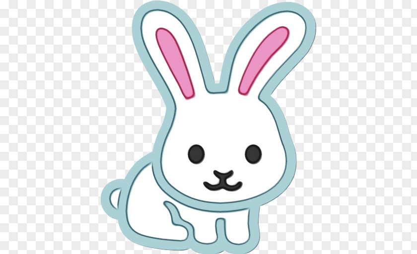 Smile Sticker Easter Bunny Background PNG
