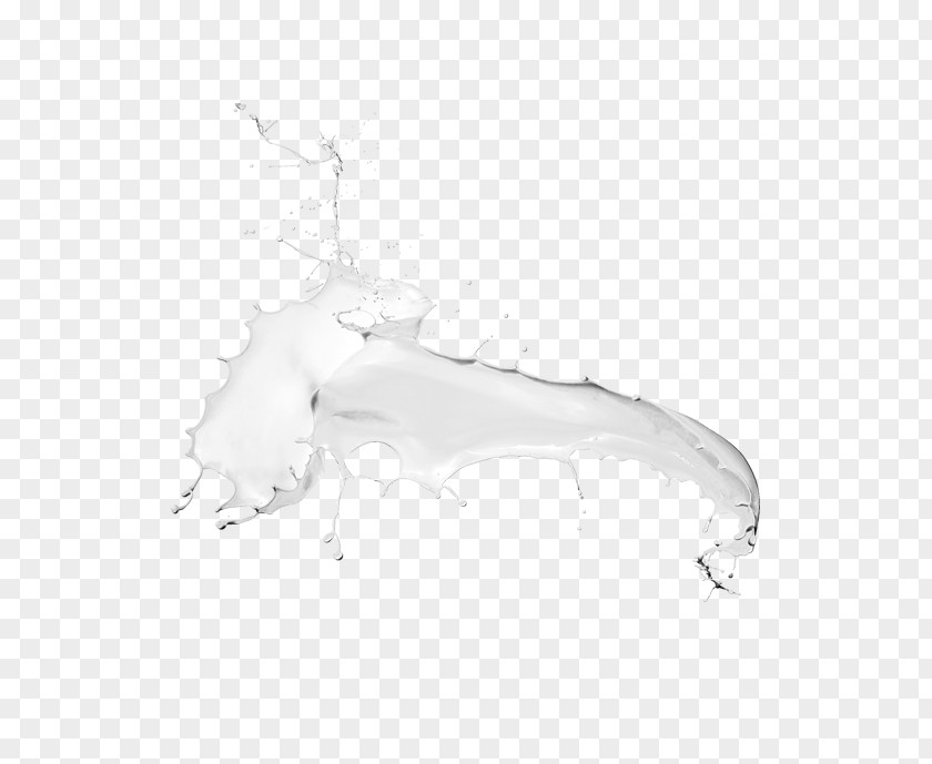 White Fresh Milk Effect Element Drawing Black PNG