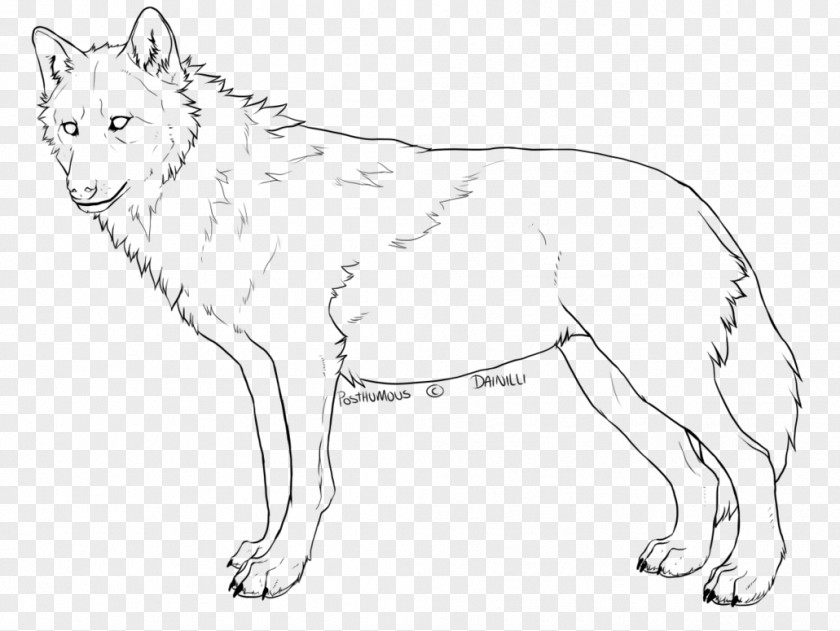 Dog Line Art Drawing Painting PNG