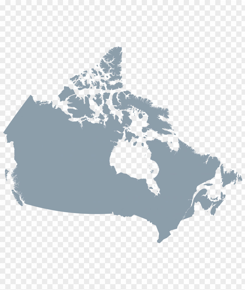 Inscription Canada Vector Map Clip Art PNG