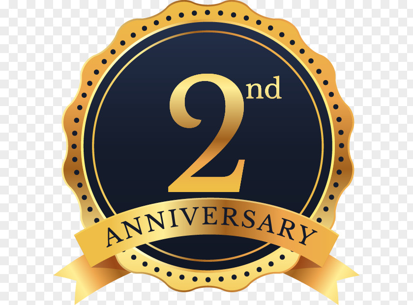 Beautifully 2 Anniversary Badge Gift Project Party Birthday PNG