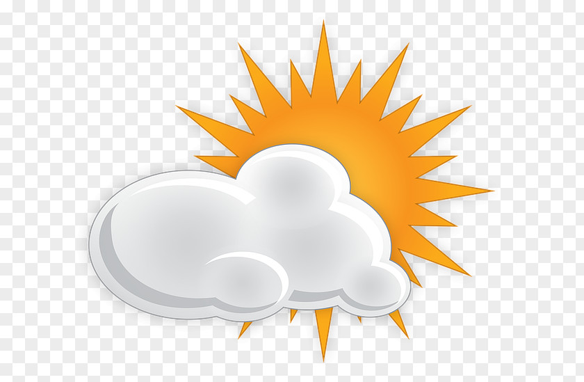 Cloudy Sun Clip Art PNG