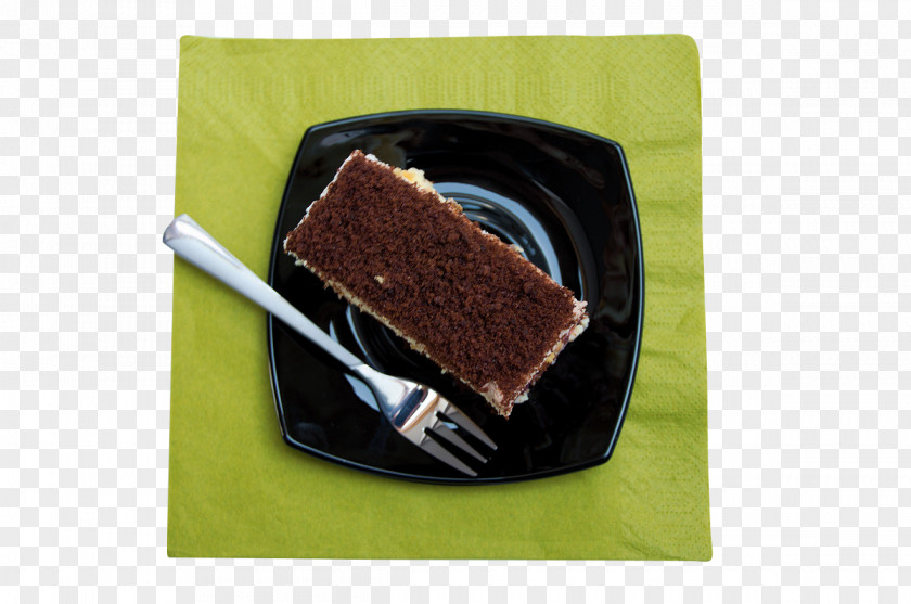 Dinner Plate Of Chocolate Cake Tiramisu Napkin PNG