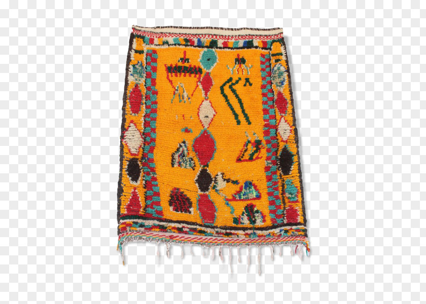 Orange Azilal Province Textile Carpet Teal PNG