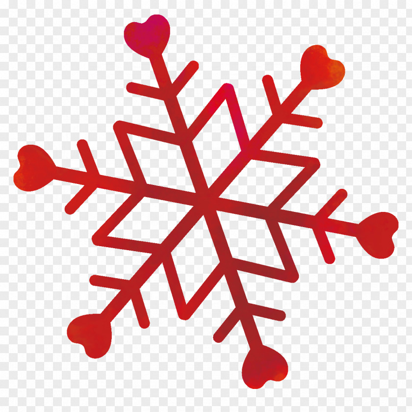 Red Snowflake. PNG