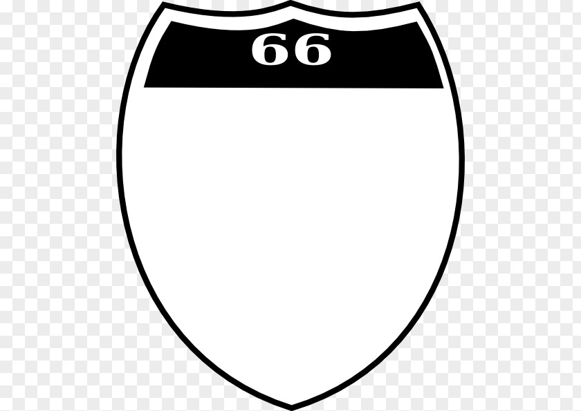 Route 66 Sign White Smiley Clip Art PNG