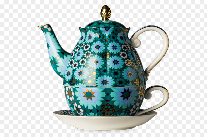Watercolor Teapot Saucer Kettle T2 PNG