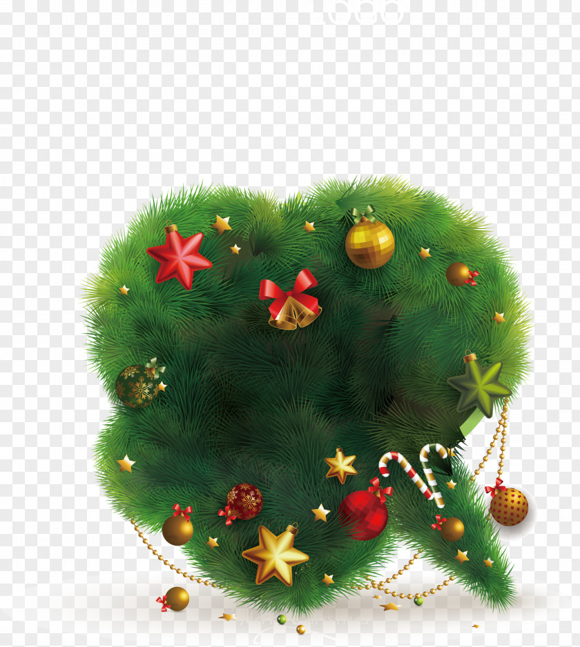 Creative Christmas Tree Vector Material New Year's Day PNG