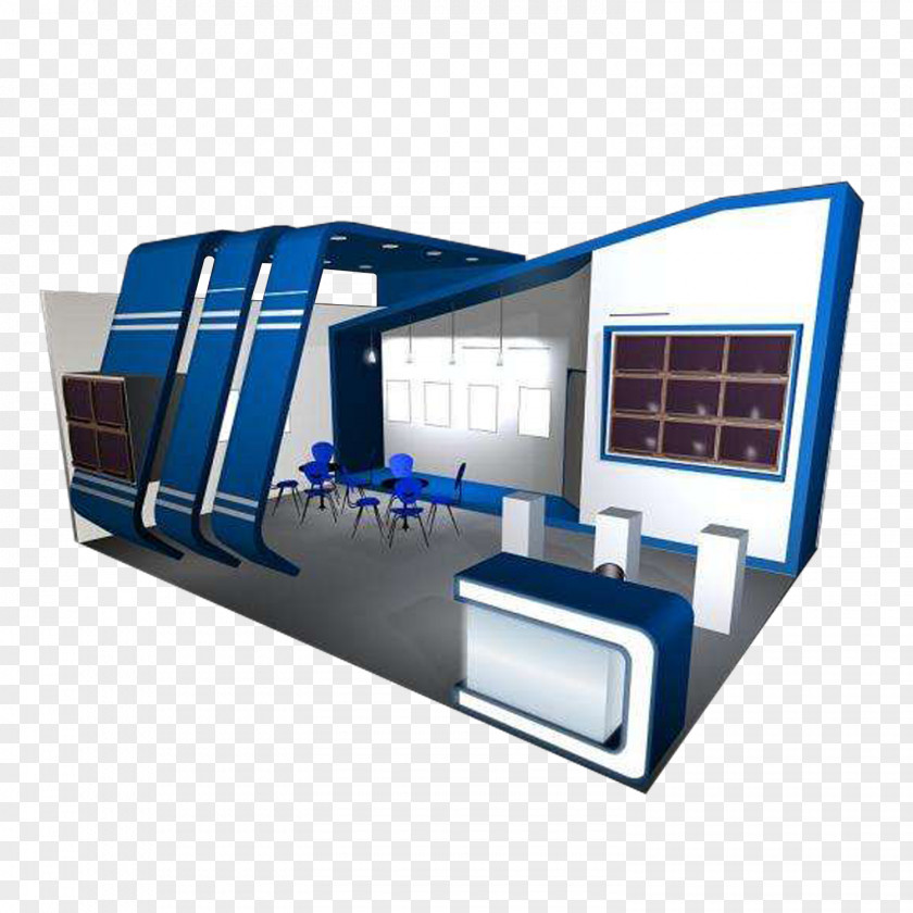 Shape Design Of 3D Exhibition Hall Computer File PNG