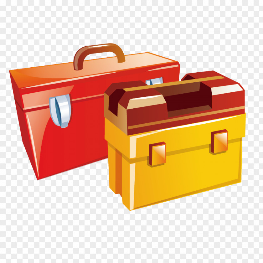 Yellow Red Toolbox Creative Wrench PNG