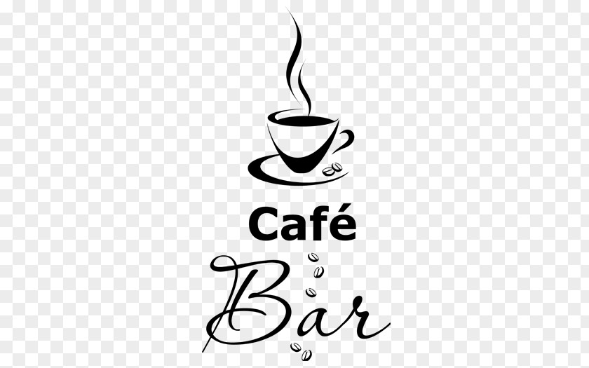 Coffee Cafe Cup Logo Wall Decal PNG