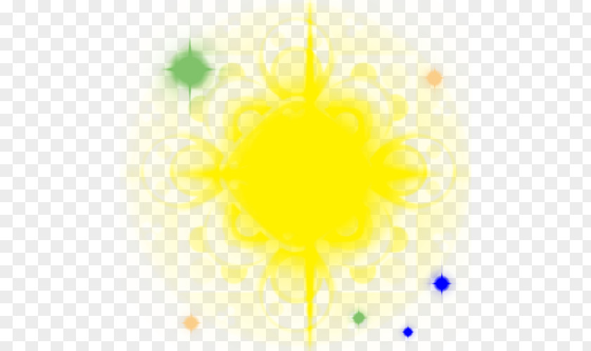 Color Cross Light Effect Yellow Circle Wallpaper PNG