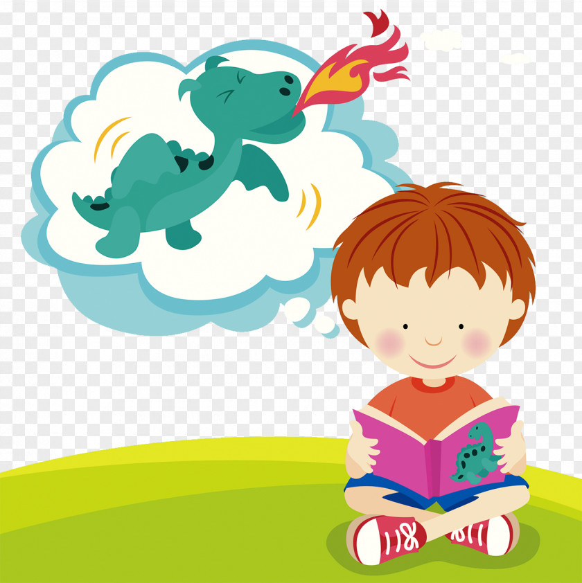 Flame Dragon Children Fairy Tale Book The Cat In Hat Imagination Clip Art PNG