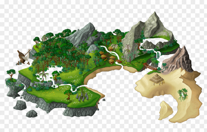 Floating Island Desktop Wallpaper Pixel Art Animation PNG