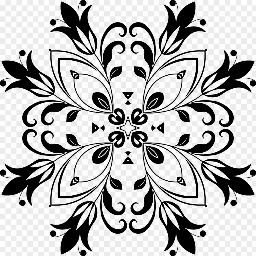 Flower Black And White Line Art Clip PNG