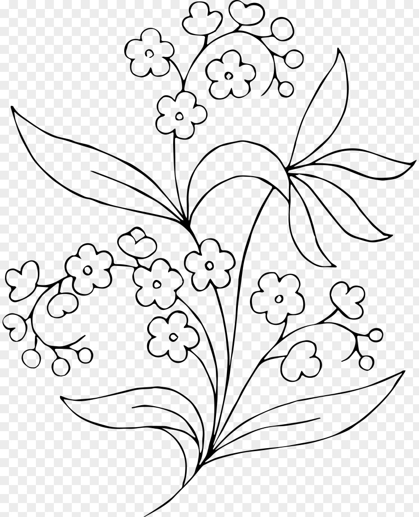 Flower Drawing Black And White Clip Art PNG