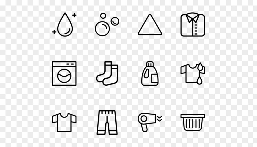 Laundry Symbol User Interface Paper Drawing PNG