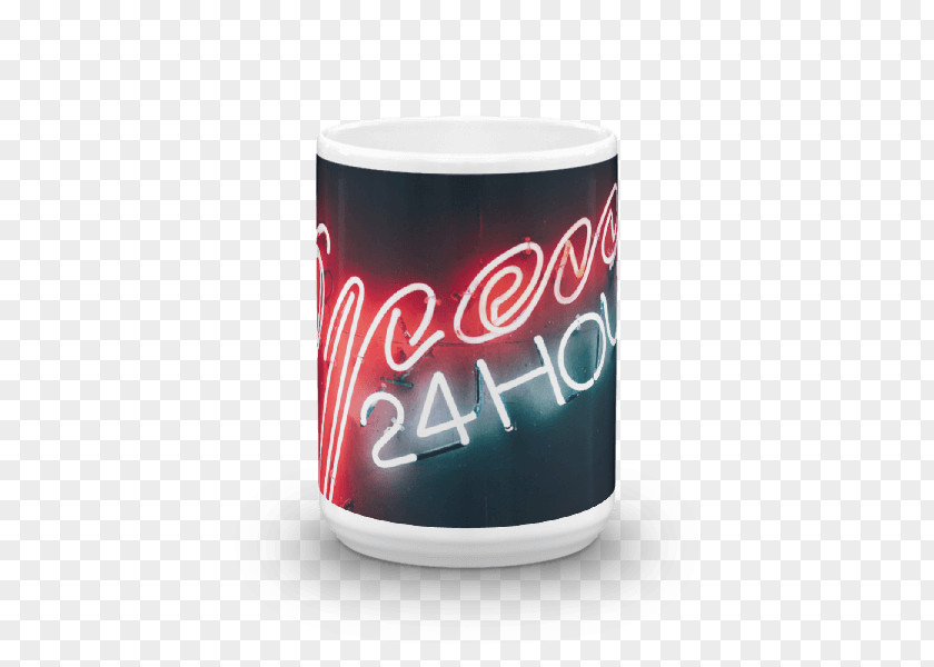 Open 24 Hours Product Mug Font PNG