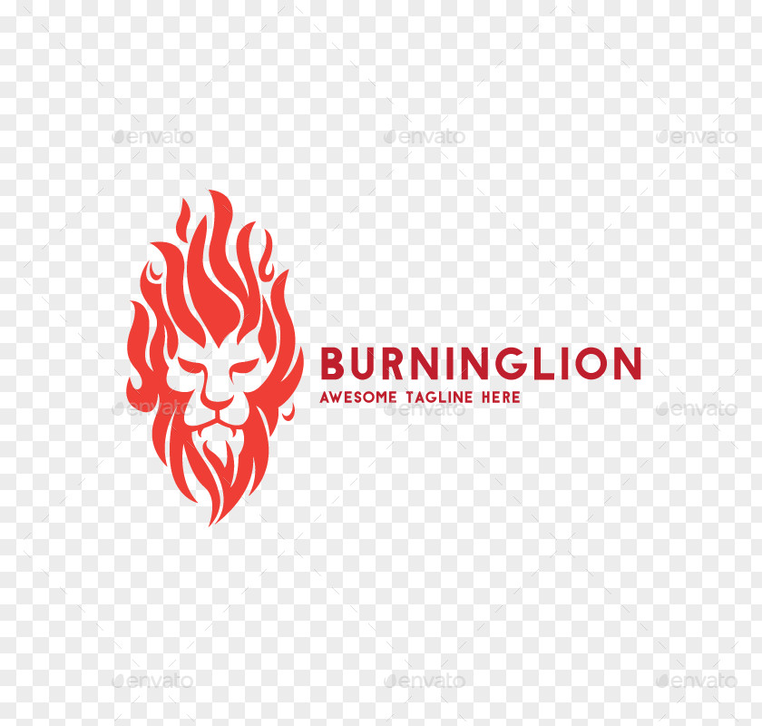 Lion Logo Graphic Design Fire PNG