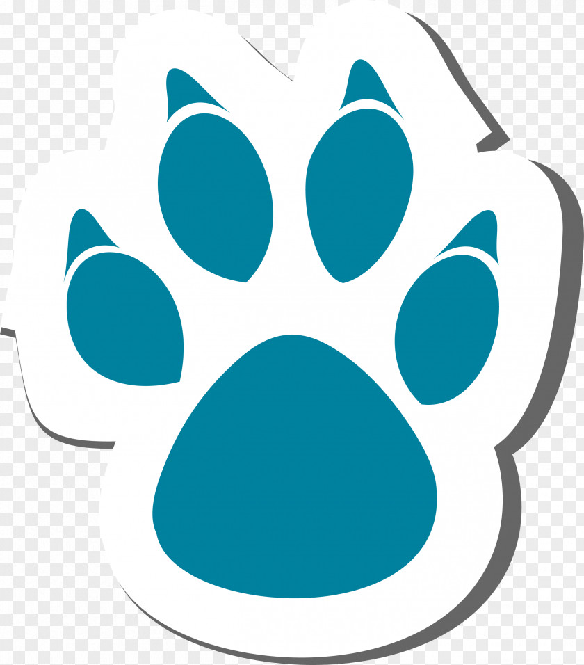 Blue Cat's Claws Dog Cat Paw Clip Art PNG