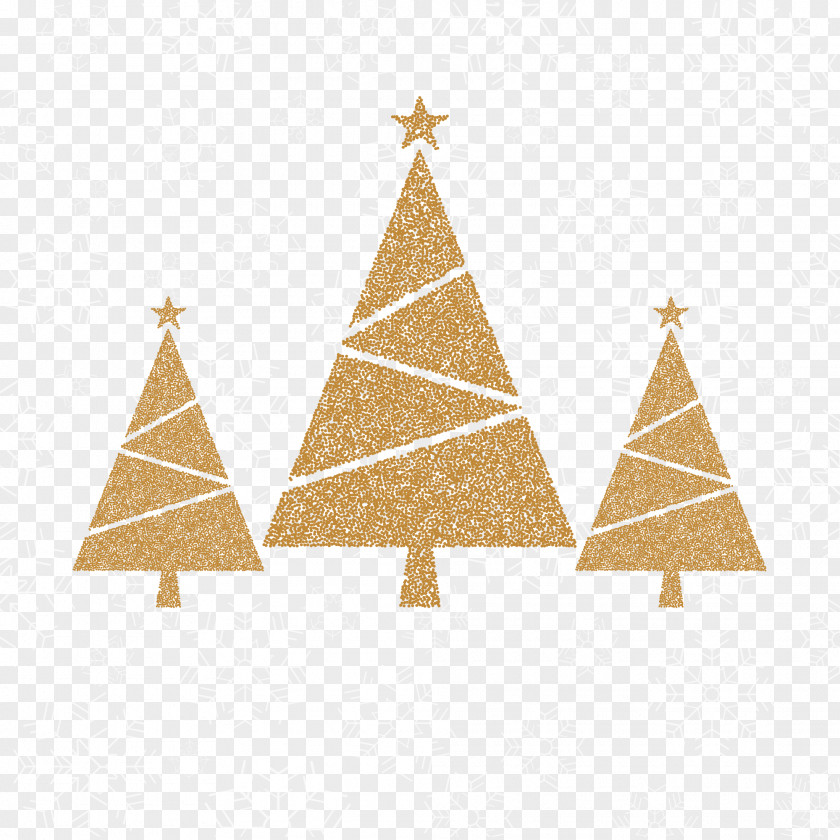 Golden Tree Christmas Ornament Star Of Bethlehem Card PNG