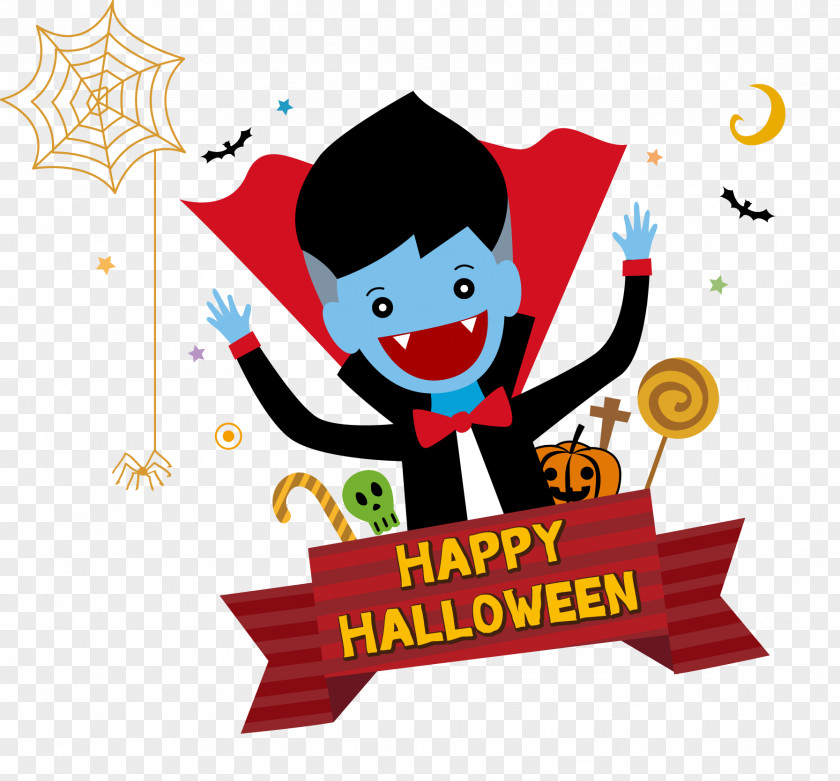 Halloween Vampire Logo PNG