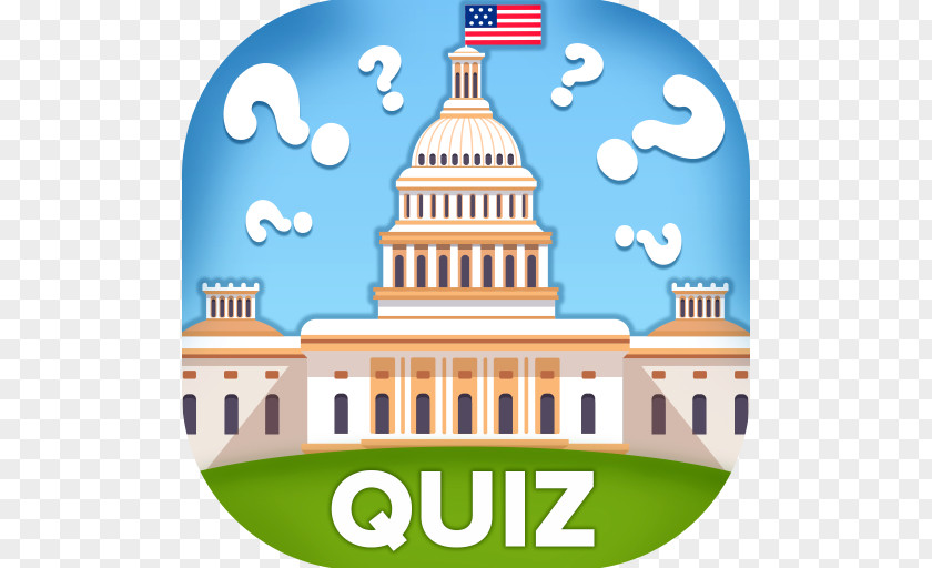 US Geography Trivia White House United States Capitol Clip Art Illustration Vector Graphics PNG