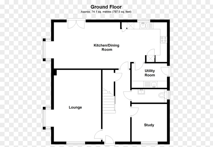 Line Paper Floor Plan White PNG