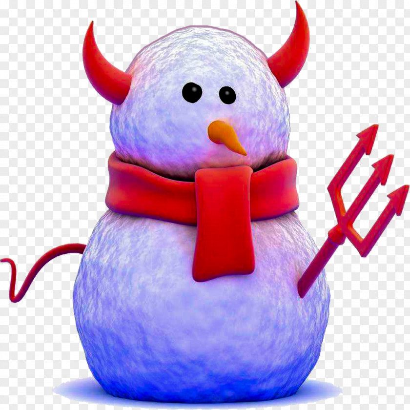 Snowman Satan Devil Illustration PNG