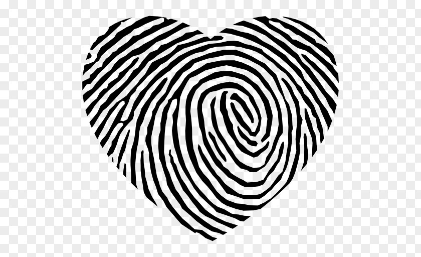 Heart Fingerprint Shape Thumb PNG